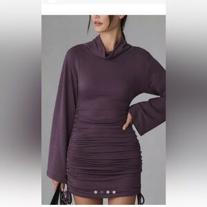Daily Practice Anthropologie Long Sleeve Ruched mini dress